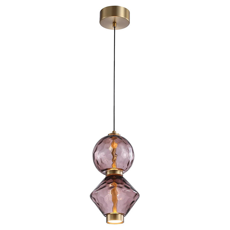 Pendant Lamp with Colored Glass Globe – Modern Design for Dining Room and Kitchen | Sansoti