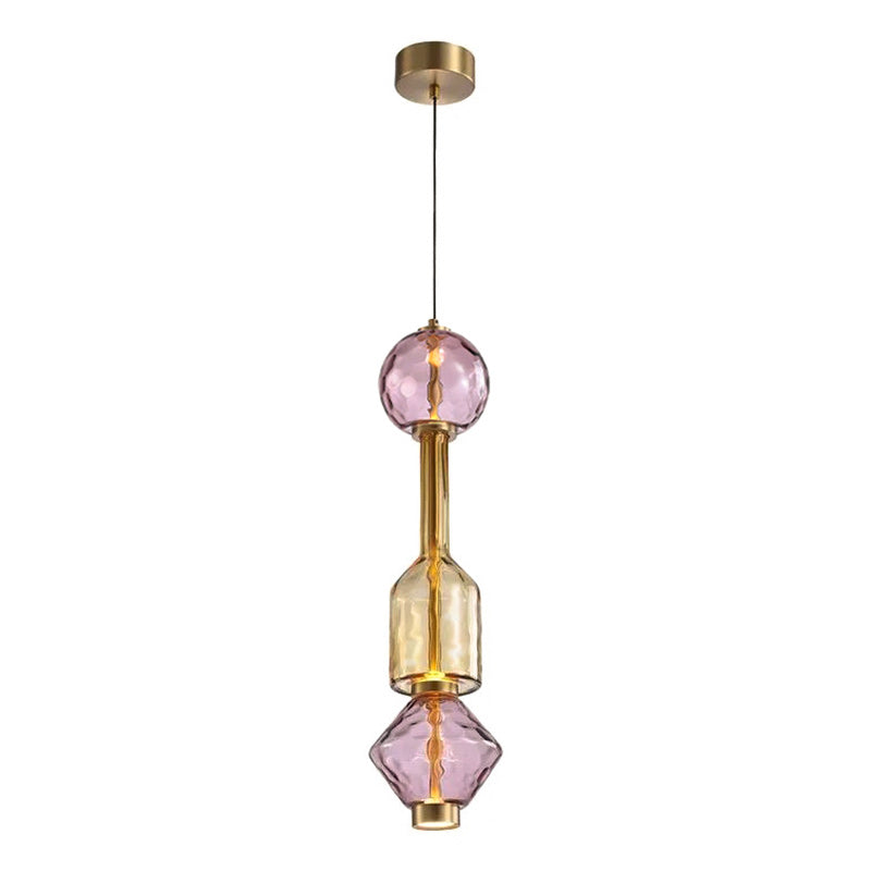Pendant Lamp with Colored Glass Globe – Modern Design for Dining Room and Kitchen | Sansoti