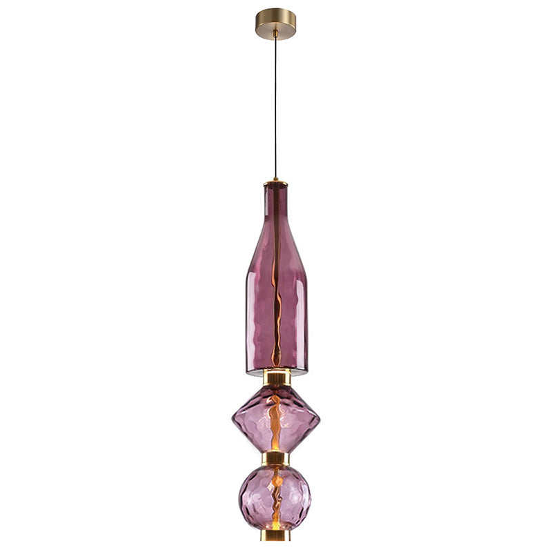 Pendant Lamp with Colored Glass Globe – Modern Design for Dining Room and Kitchen | Sansoti