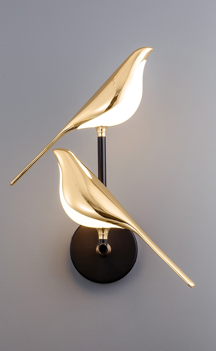 Aplique con diseño de pájaro, LED, magnético, giratorio, luz cálida, neutra y fría, salón, decorativo | Sansoti
