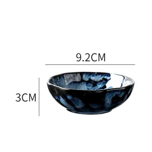 10-Piece Dinnerware Set Milky Way Design Blue Ceramic for Daily Use and Holidays | Sansoti