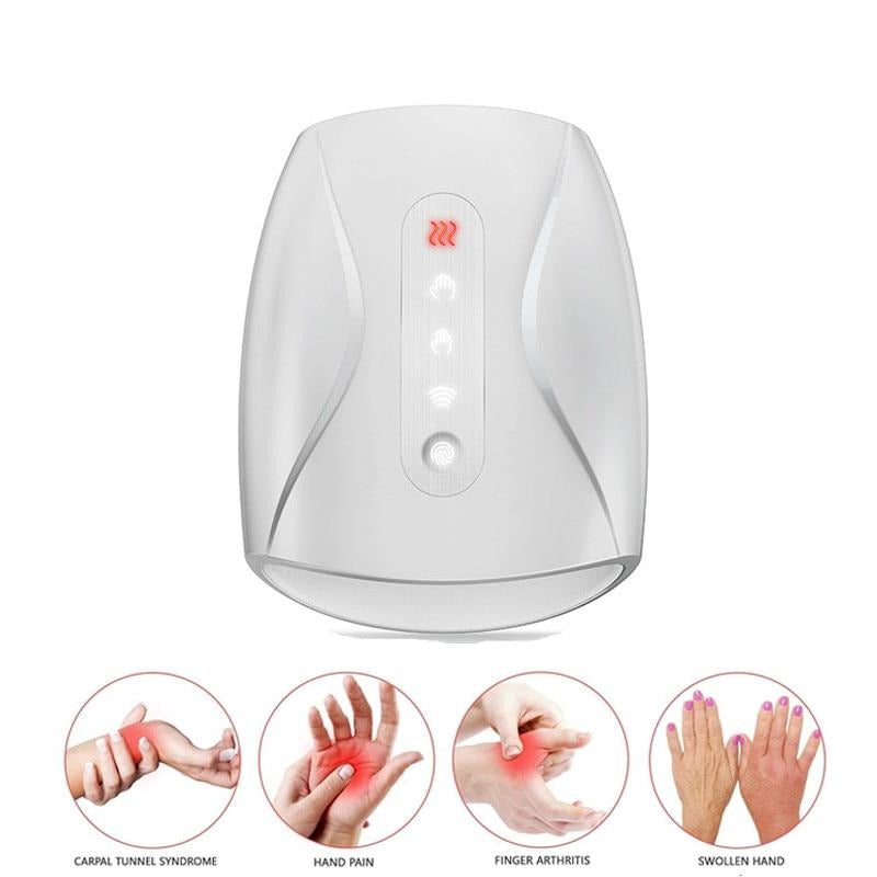 Elektrische Handmassageapparaat met Warmtefunctie 3 Intensiteitsstanden Oplaadbaar voor Vingers Handpalm | Sansoti