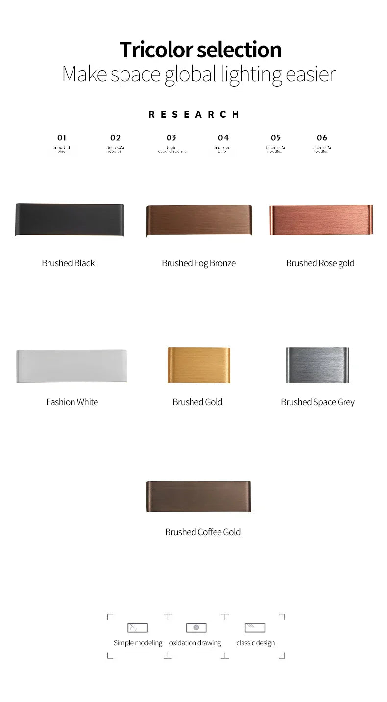 Ultra-thin Design Wall Lamp APHRODITE — Modern Aluminum LED Wall Lighting with Acrylic Shade | Sansoti