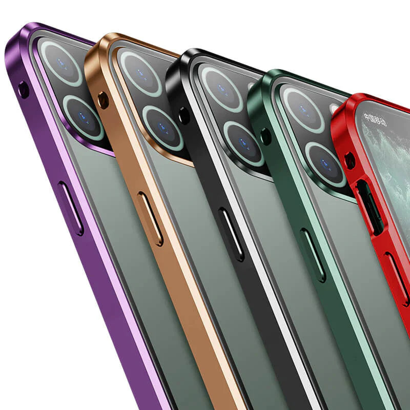 Magnetic Glass Phone Case with Privacy Screen Protector — 360° Protection for iPhone | Sansoti