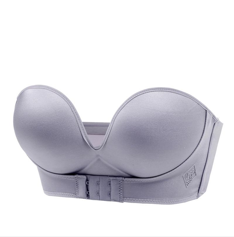 Bandeau strapless bra Seamless Soft Stretchy Invisible Women's A B C D Cup 70-90 Comfortable Underwear | Sansoti