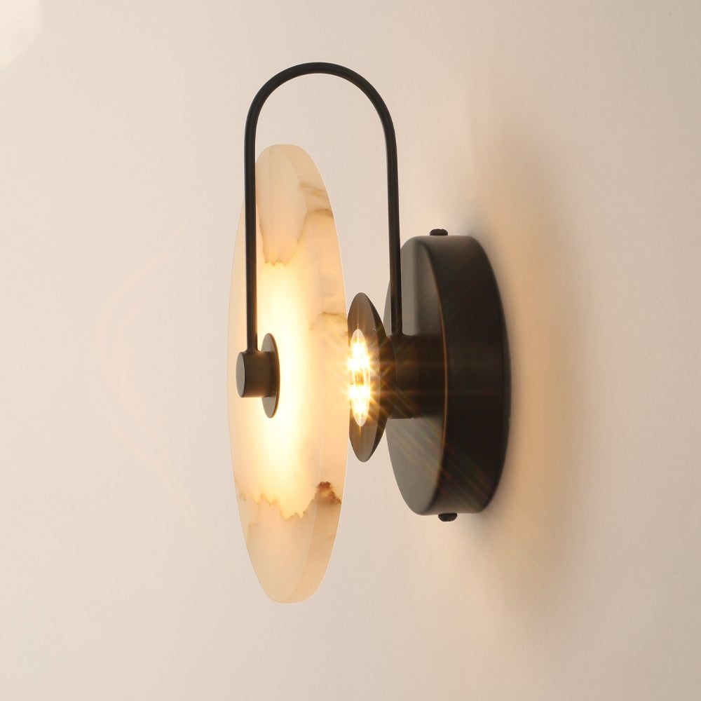 Modern Marble Wall Lamp with LED Lighting – Stylish Indoor Lighting for Hall & Living Room | Sansoti