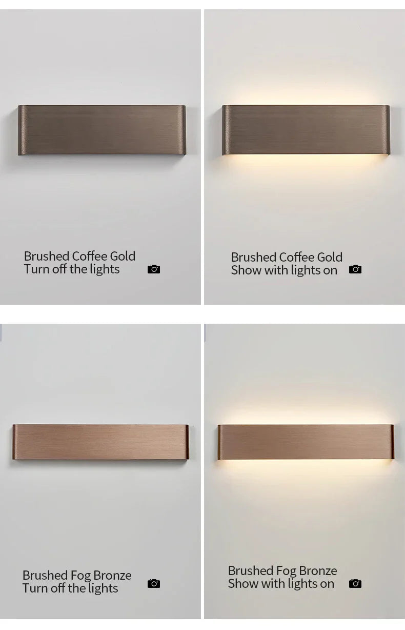 Ultra-thin Design Wall Lamp APHRODITE — Modern Aluminum LED Wall Lighting with Acrylic Shade | Sansoti