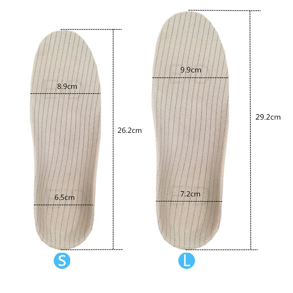 Work Shoe Insoles for Standing for Long Periods EVA Foam with Gel Layer Arch Support U-Shaped Heel Support Sizes 35 to 45 | Sansoti