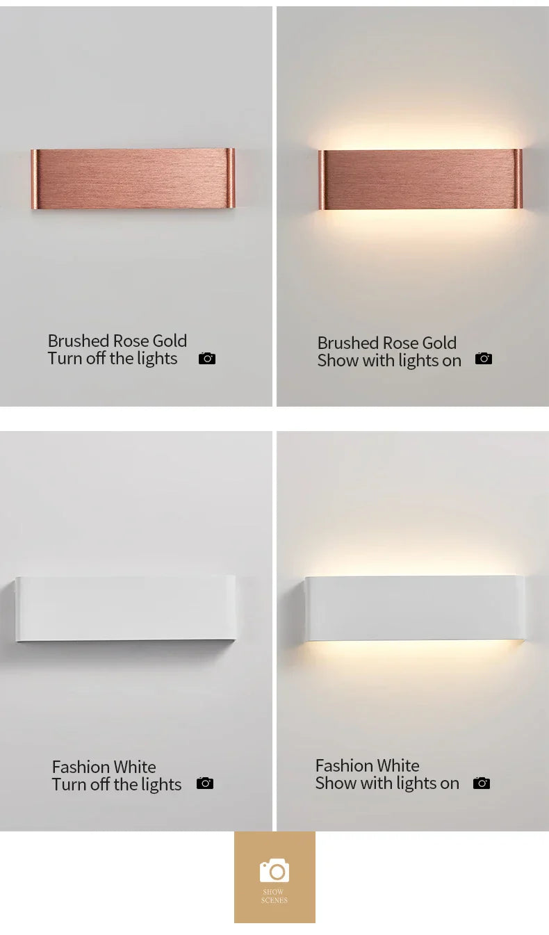 Ultra-thin Design Wall Lamp APHRODITE — Modern Aluminum LED Wall Lighting with Acrylic Shade | Sansoti