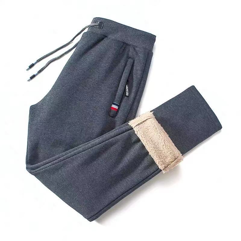 Gefütterte Winterhose für Herren, Thermo-Fleece-Jogginghose mit Kordelzug und elastischem Bund für kalte Tage | Sansoti
