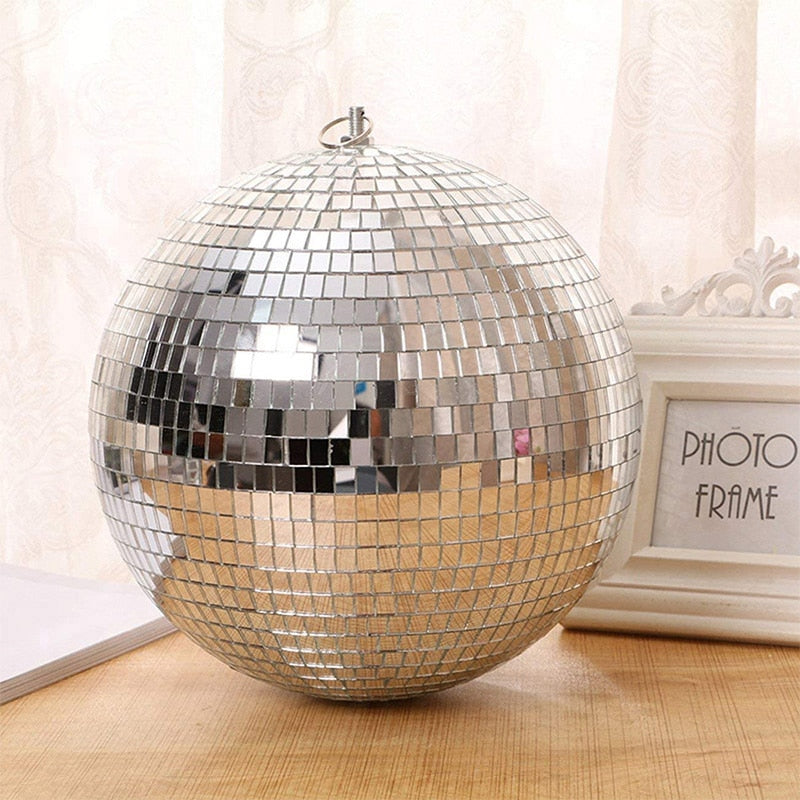 Large Rotating Mirror Disco Ball with Motor Option for Party, DJ, and Stage Lighting 10–30CM | Sansoti
