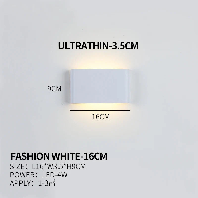 Ultra-thin Design Wall Lamp APHRODITE — Modern Aluminum LED Wall Lighting with Acrylic Shade | Sansoti