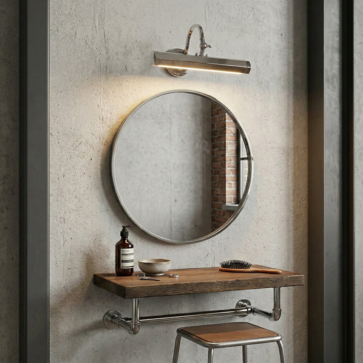 Applique murale design réglable avec col de cygne – Lampe tableau en fer avec douille G9 en chrome, noir ou cuivre | Sansoti