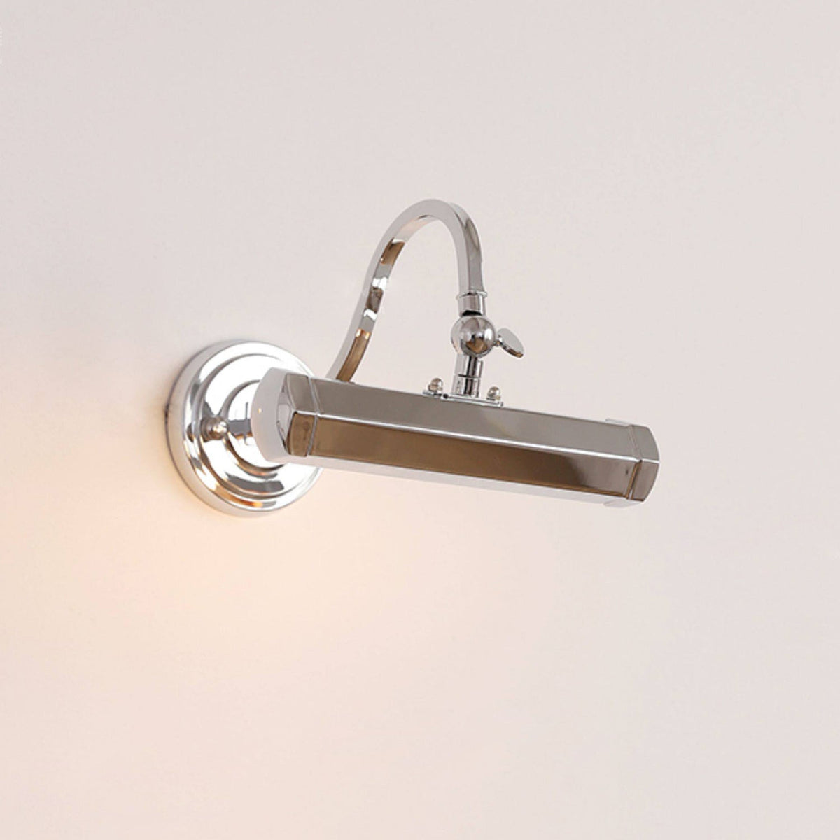 Applique murale design réglable avec col de cygne – Lampe tableau en fer avec douille G9 en chrome, noir ou cuivre | Sansoti