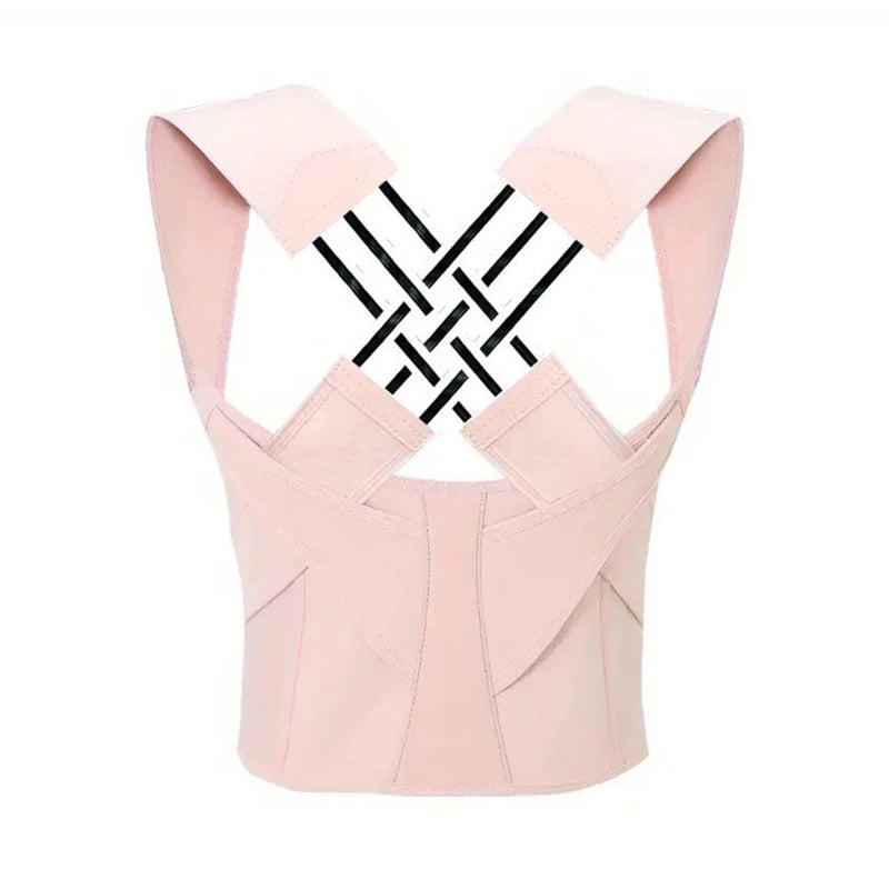 Adjustable Unisex Posture Corrector Back Brace with Neck Support Neoprene Polyester Vest Back Neck Posture | Sansoti