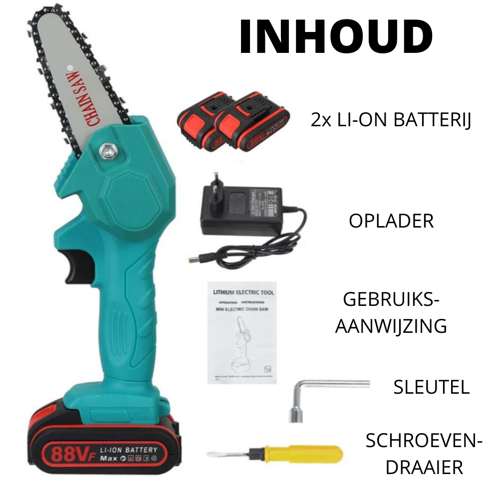 Electric Chainsaw Cordless Battery 88V One-handed Lightweight Garden Pruning Sawing | Sansoti