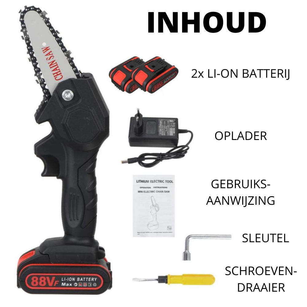 Electric Chainsaw Cordless Battery 88V One-handed Lightweight Garden Pruning Sawing | Sansoti