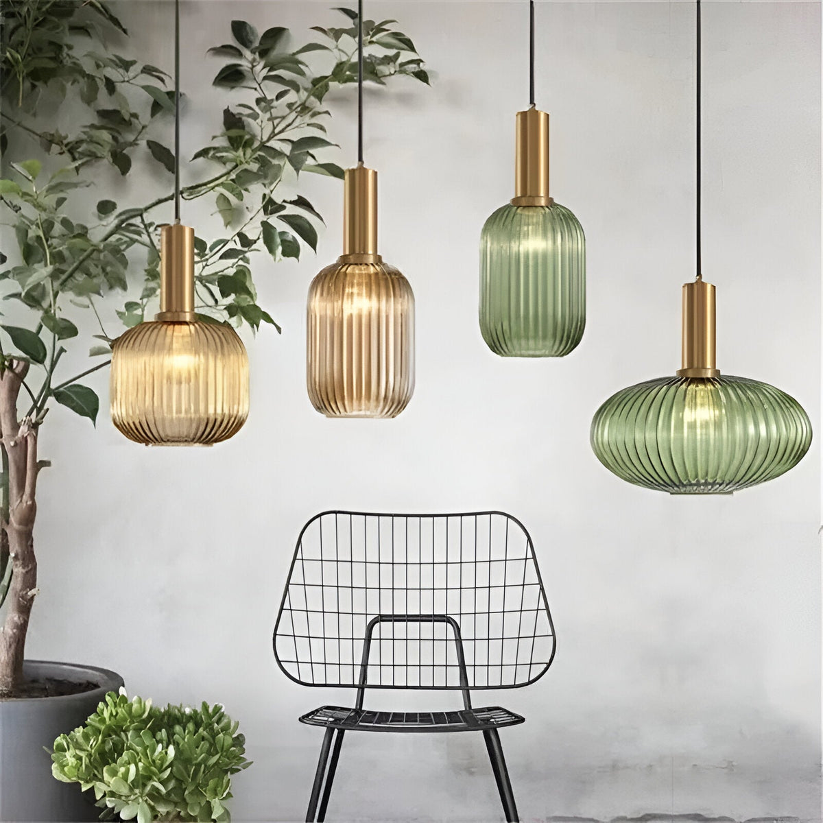 Hängelampe Buntes Glas Retro Nordisch E27 Weiß Grün Rosa Ø13 Ø30 Esszimmer | Sansoti