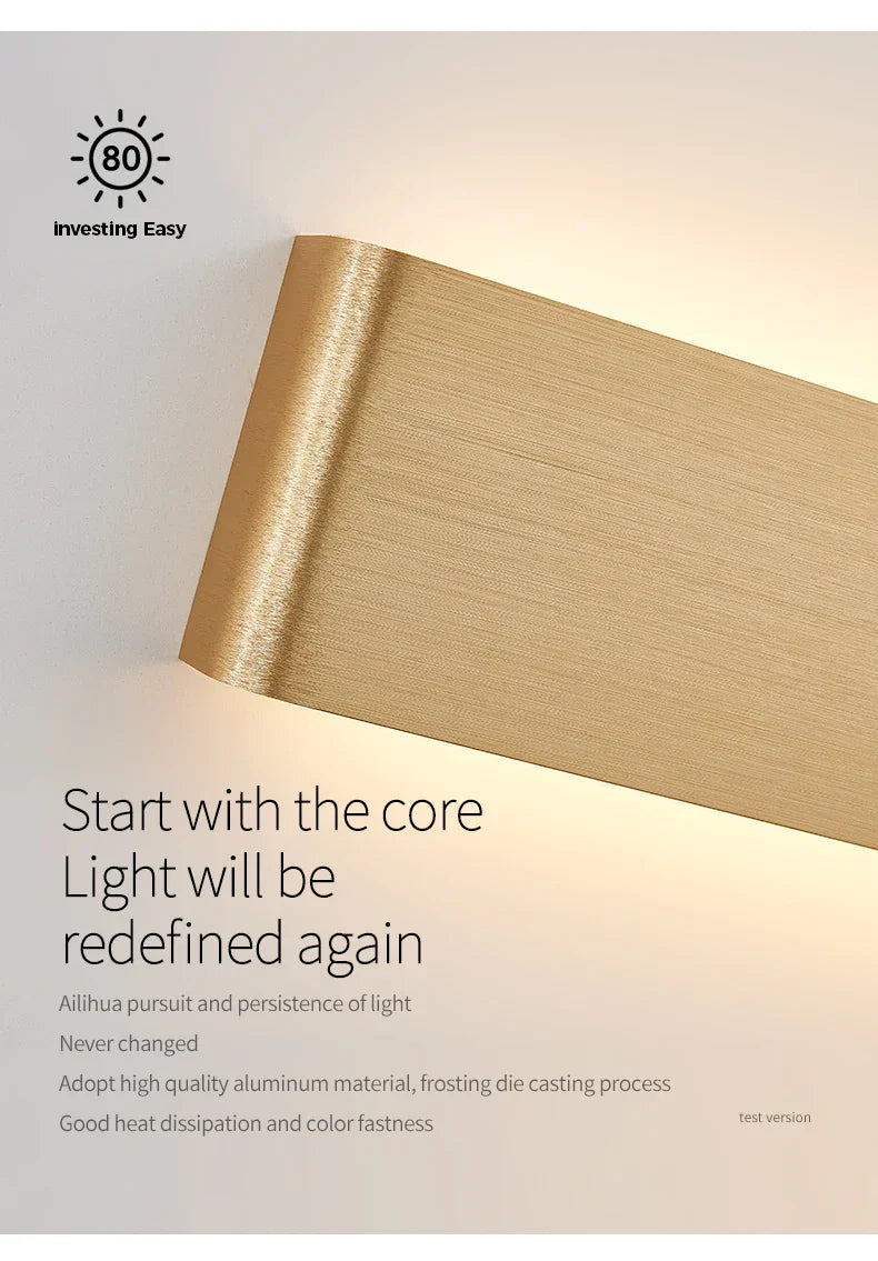 Ultra-thin Design Wall Lamp APHRODITE — Modern Aluminum LED Wall Lighting with Acrylic Shade | Sansoti