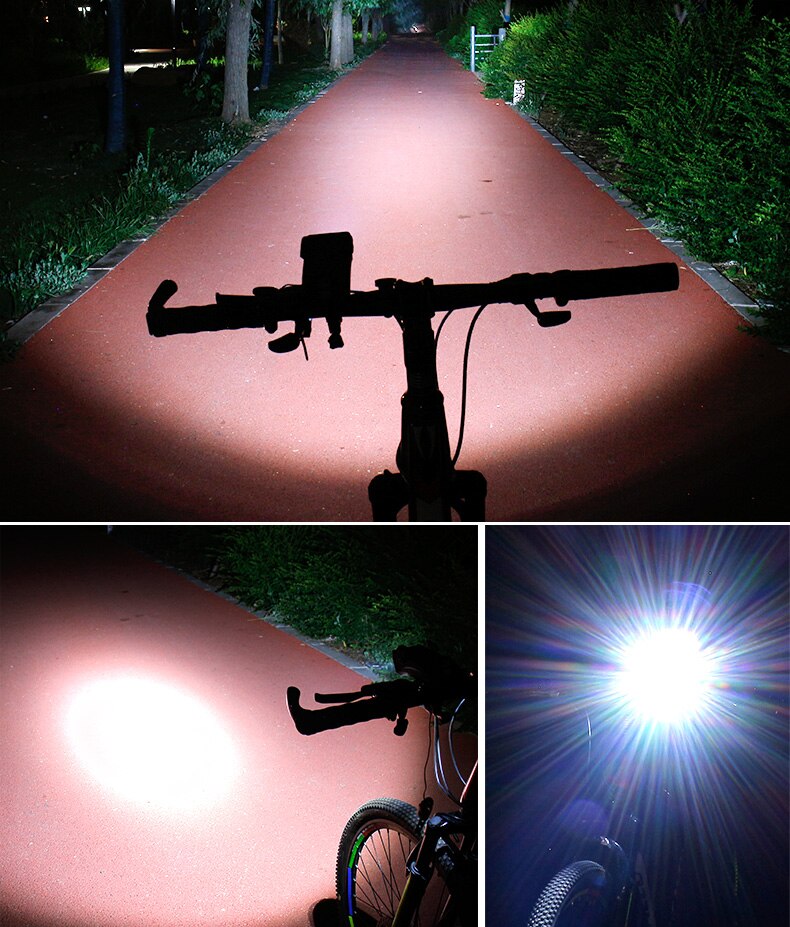 Soporte para manillar de bicicleta 4 en 1 soporte para teléfono batería externa luz LED claxon 4000mAh todos los smartphones | Sansoti