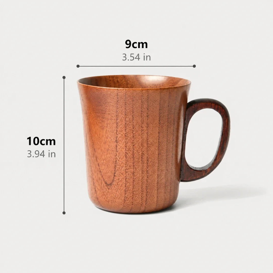 Handgemaakte houten koffiemok met natuurlijke nervenstructuur voor thee koffie warme dranken drinkbeker | Sansoti