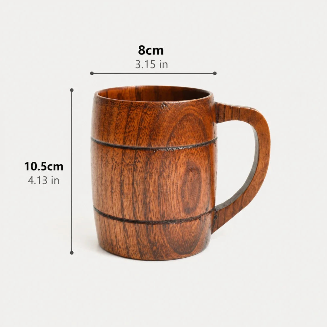 Handgemaakte houten koffiemok met natuurlijke nervenstructuur voor thee koffie warme dranken drinkbeker | Sansoti