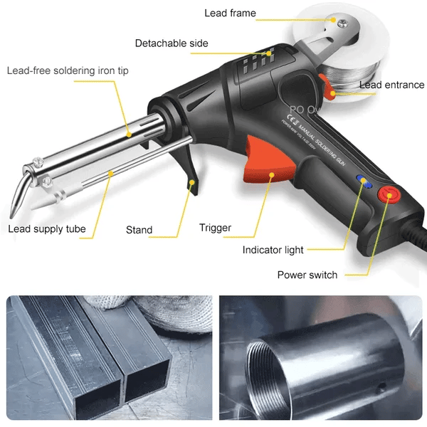 Professional Soldering Iron with Ceramic Core for Precision Work | Fast-Heating Soldering Tool for Electronics | Sansoti