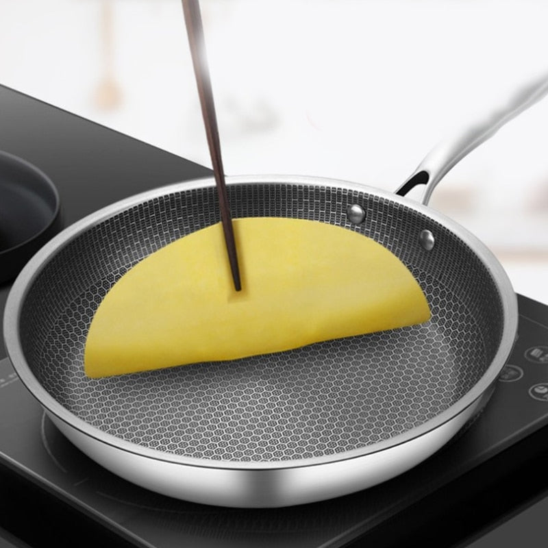 Stainless Steel Roasting Pan 30x30cm with Pixel Structure Non-stick Coating for Induction Gas Ceramic | Sansoti