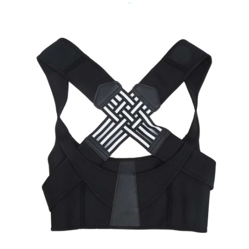 Adjustable Posture Corrector for Back and Shoulders Black Beige Pink Orthopedic Back Support Posture Improvement | Sansoti