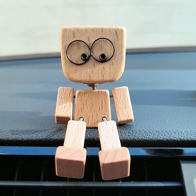 Wooden Decorative Figure with Rocking Movement and 12 Magnetic Faces | Sansoti