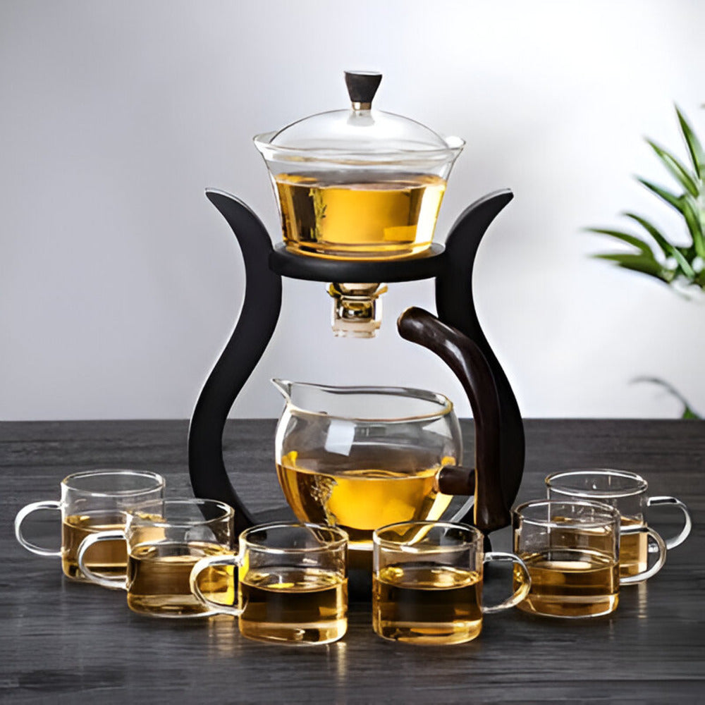 Théière en verre avec filtre à thé système anti-goutte magnétique 600ml | Sansoti