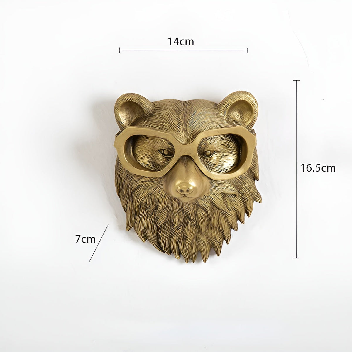 Wandhaak Dierenkop Goud Kapstokhaak Decoratie Wand Resin | Sansoti