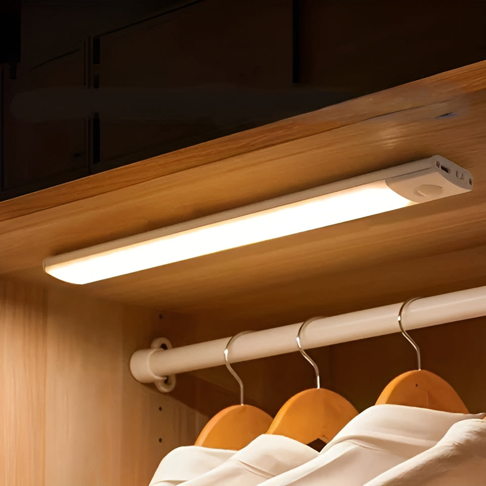 LED Cabinet Lighting Motion Sensor Rechargeable Aluminum White 20 30 40 cm Cabinet Lamp Wireless Under Cabinet Lighting | Sansoti