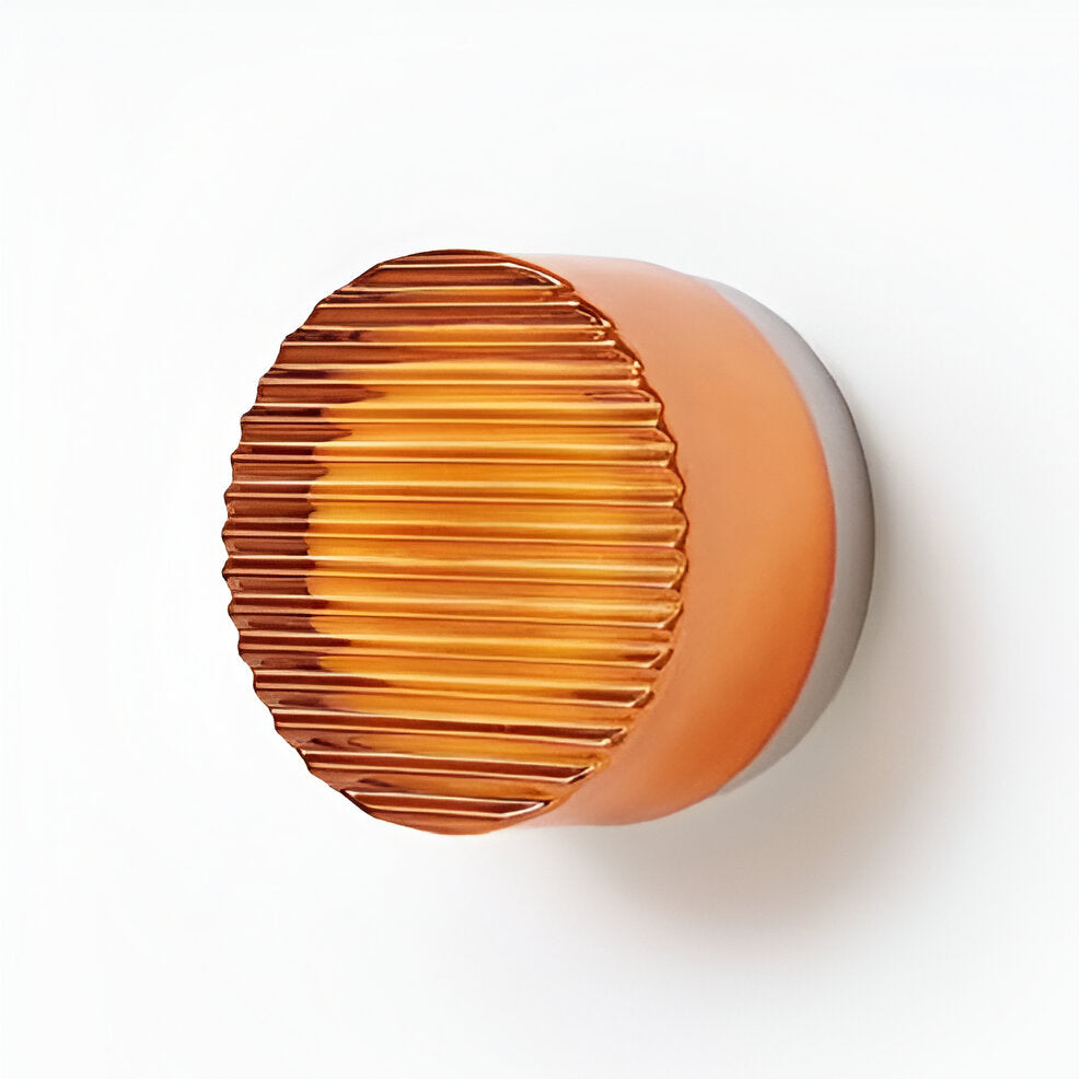 Ambrelo Wandleuchte LED 13,5×8 cm Bernstein Schlafzimmer Wandbeleuchtung Modern Minimalistisch Skandinavisch Warmes Licht Flur Wohnzimmer | Sansoti