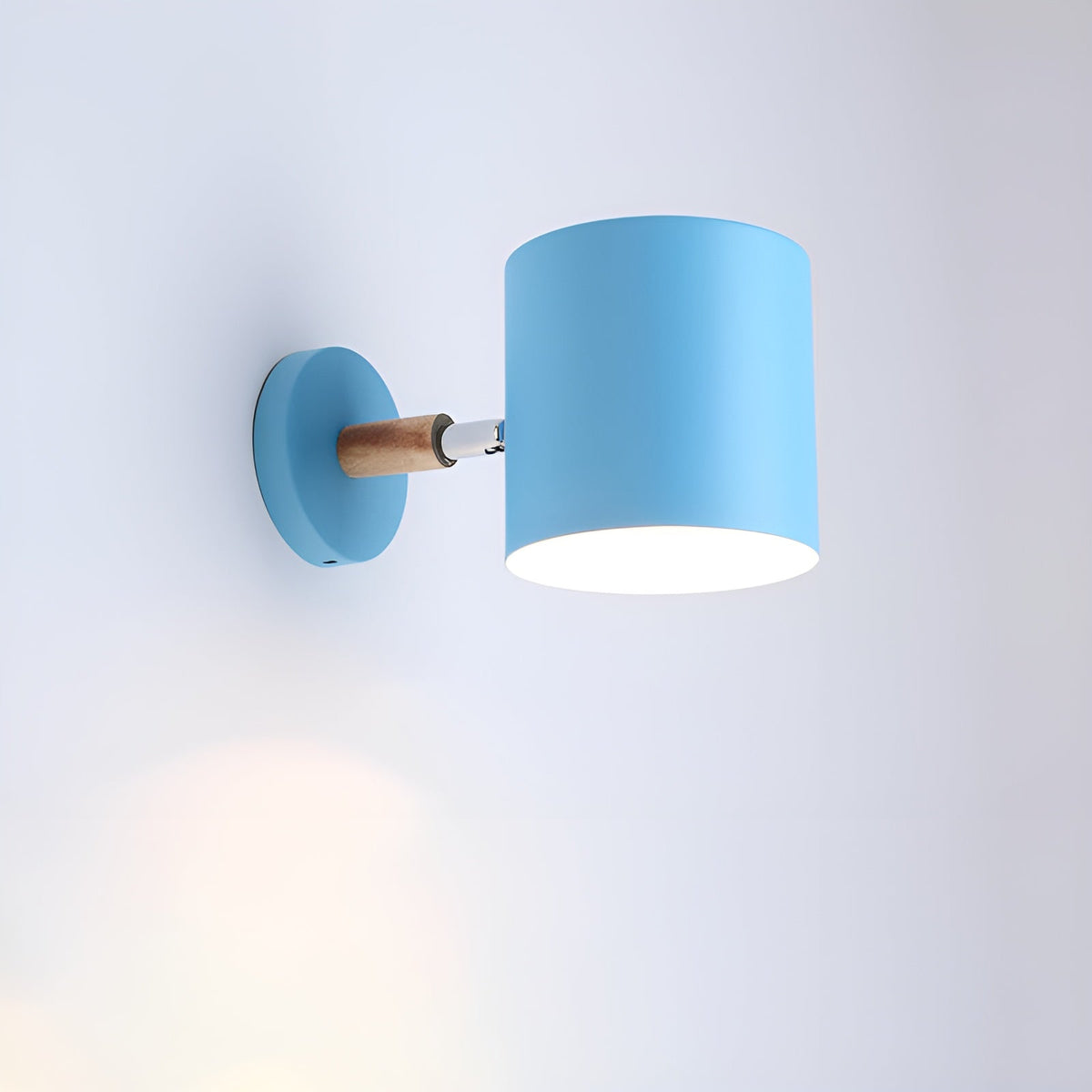 Wall Lamp Metal Wood Pink Adjustable 13x14 cm E27 Indoor Lighting Bedroom Kids Room Bed Lamp Scandinavian | Sansoti