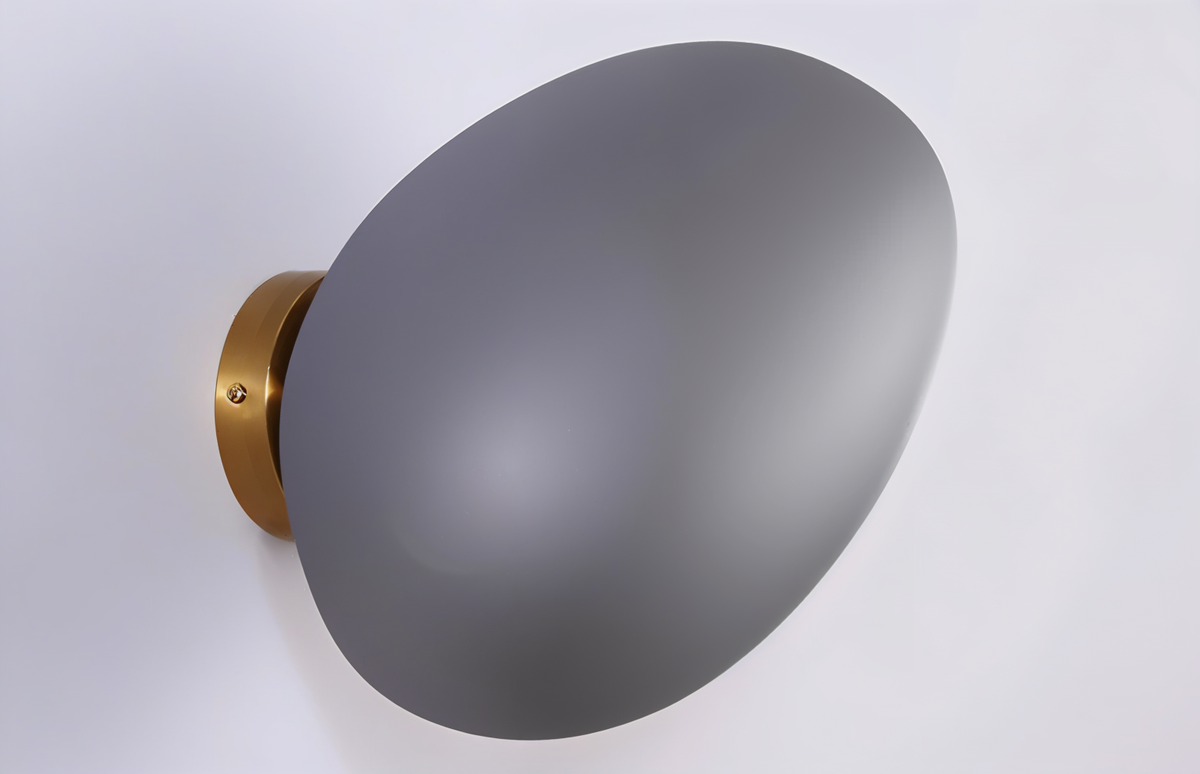 Glass Wall Lamp LED Warm Light Metal Edge Living Room Bedroom Hallway Scandinavian Design Modern Interior | Sansoti