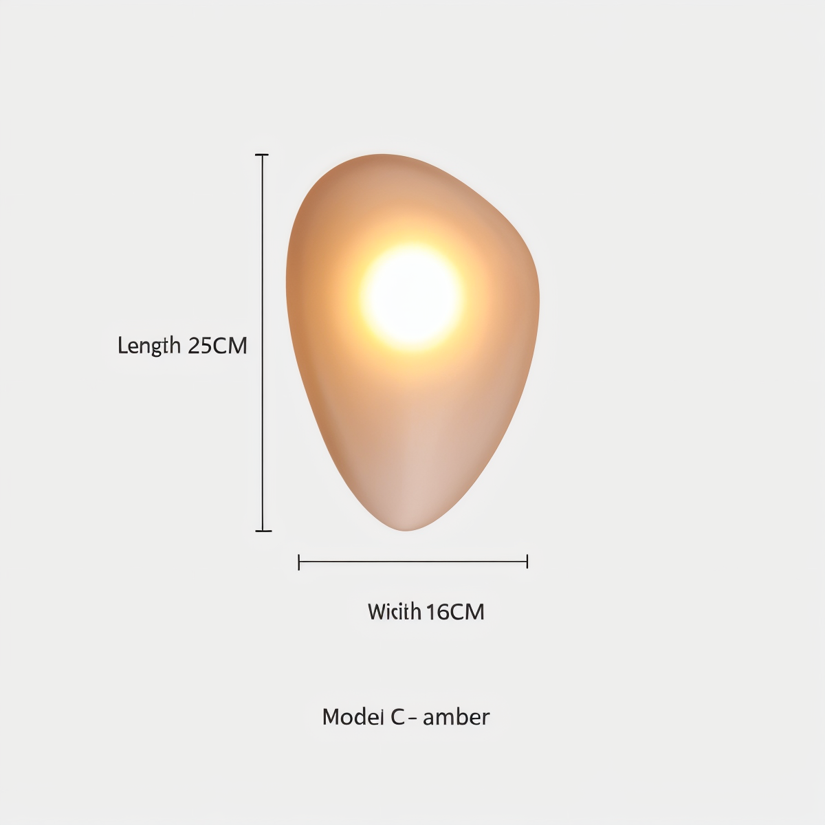Glass Wall Lamp LED Warm Light Metal Edge Living Room Bedroom Hallway Scandinavian Design Modern Interior | Sansoti