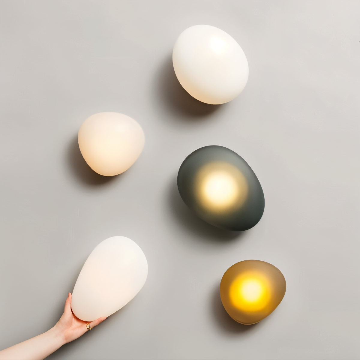 Glass Wall Lamp LED Warm Light Metal Edge Living Room Bedroom Hallway Scandinavian Design Modern Interior | Sansoti