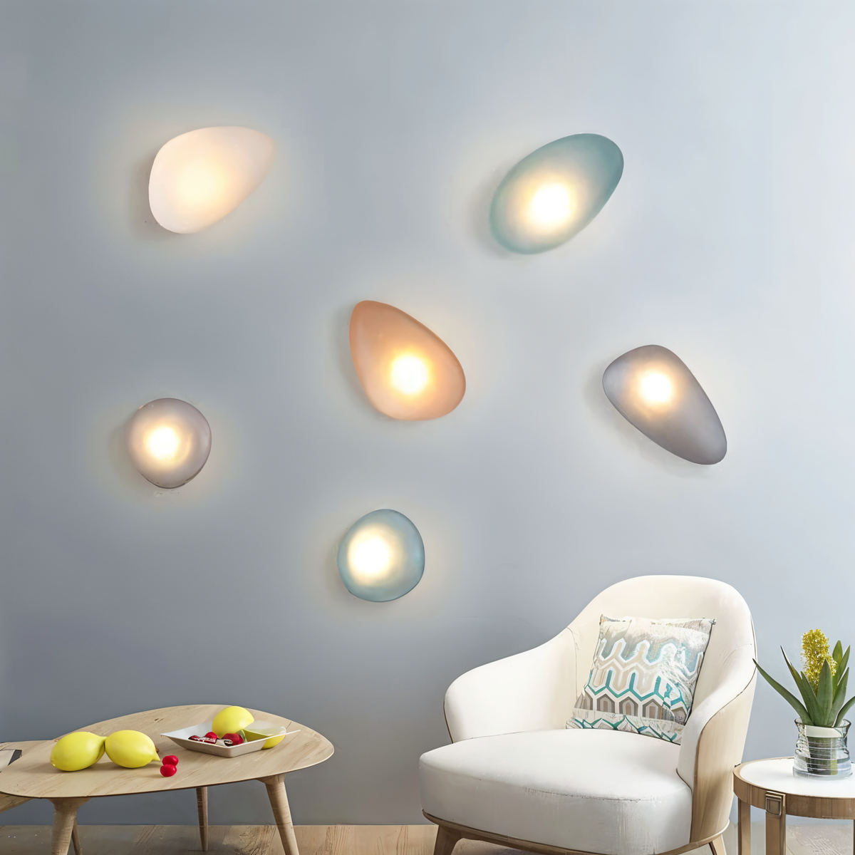 Glazen Wandlamp LED Warm Licht Metalen Rand Woonkamer Slaapkamer Hal Scandinavisch Design Modern Interieur | Sansoti
