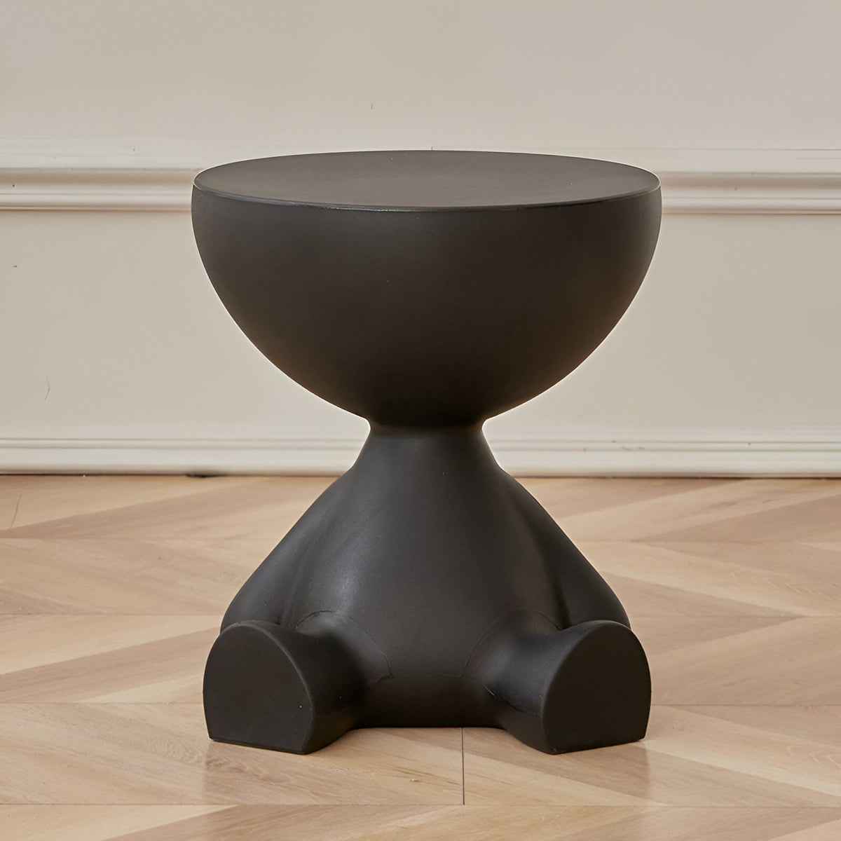 Round Plastic Side Table 37x41cm Minimalist Scandinavian Design Modern Coffee Table Living Room | Sansoti