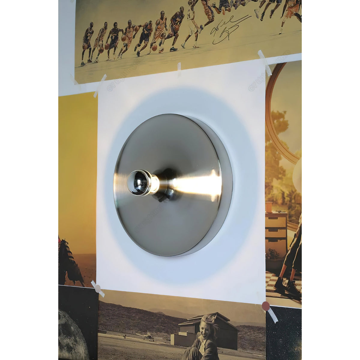 Moderne Disc Wandlamp Ijzer Wit Zwart Oranje Nikkel Messing Plafondlamp Dubbelfunctie Porches Patio Interieur Verlichting | Sansoti