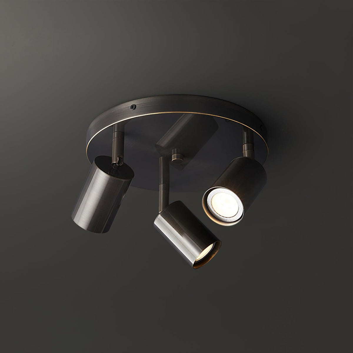 Deckenleuchte Metall Stehlampe mit Messing-Finish Industrieller Kronleuchter 3 oder 5 Lichtquellen GU10 Fassung 25W pro Lampe Moderne Hängelampe Kupferfarben Schwarz | Sansoti