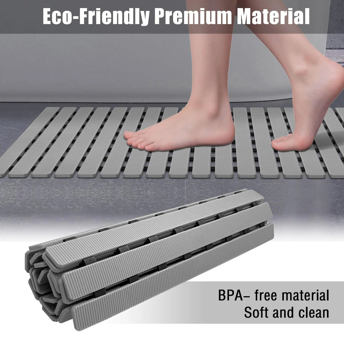 Antislip Badmat met Zuignappen en Drainagegaten 40×63 cm voor Veilig Douchen | Sansoti
