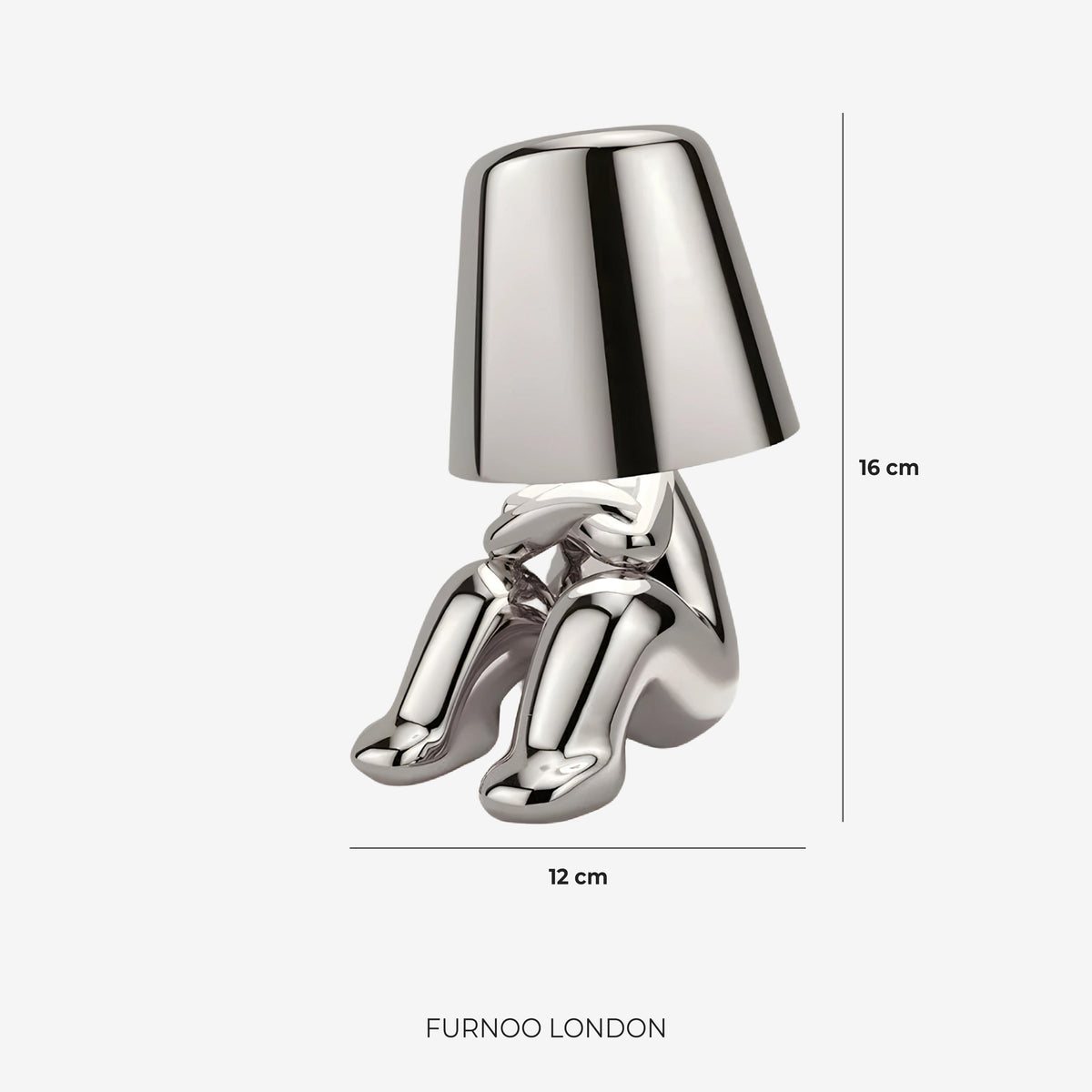 Lampe de table en métal sculpture figure lumière d’ambiance tactile dimmable LED veilleuse or argent design moderne décoratif | Sansoti