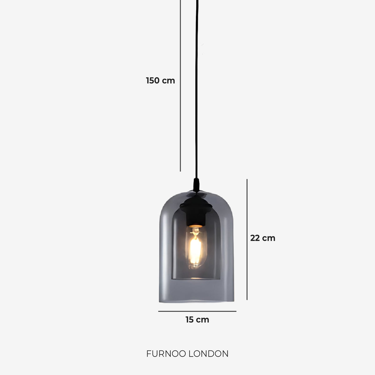 Glas-Pendelleuchte Ginza mit geschwungener Form und sanftem Stimmungslicht Warmweiß – E27-Fassung inklusive dimmbarer Kompatibilität | Sansoti
