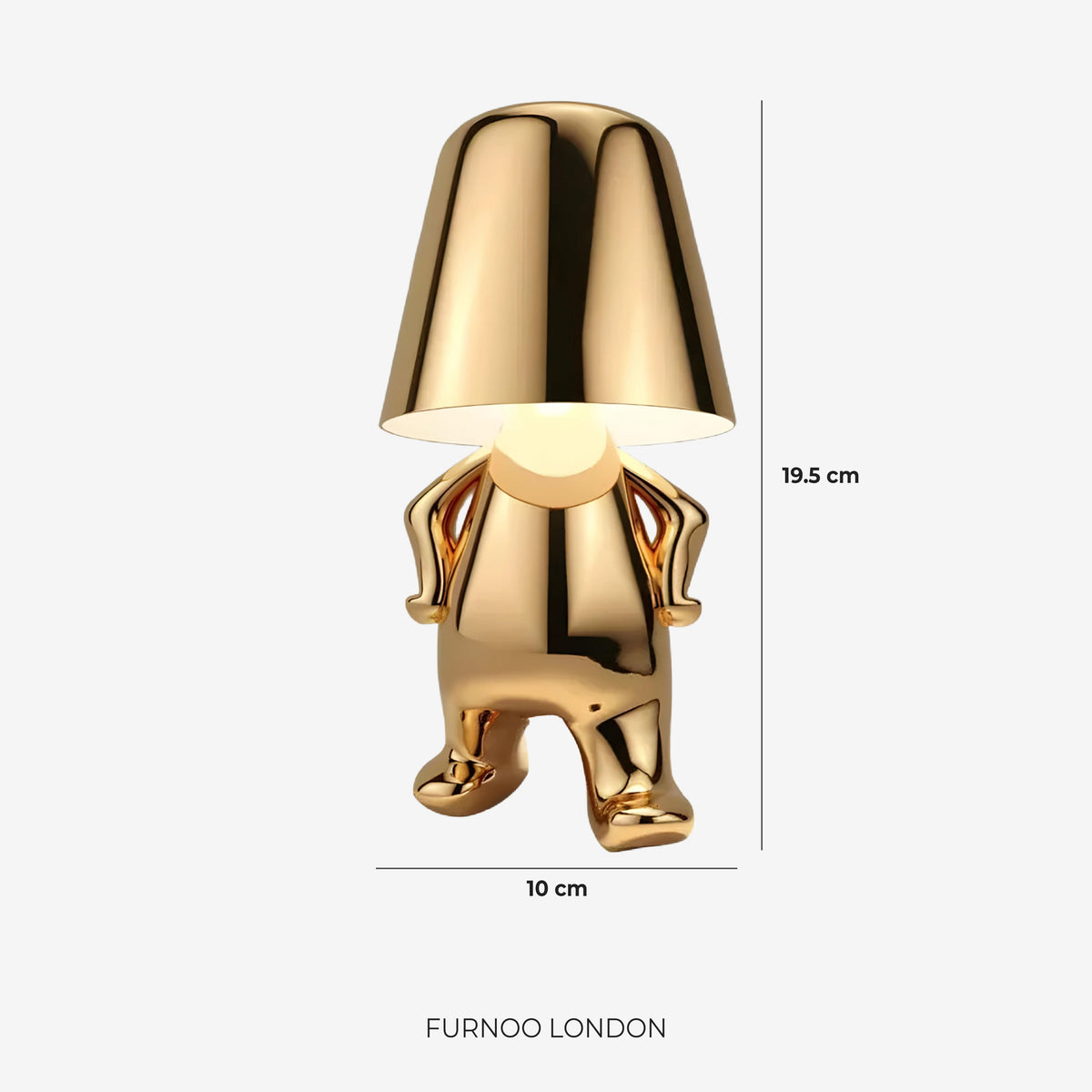 Lampe de table en métal sculpture figure lumière d’ambiance tactile dimmable LED veilleuse or argent design moderne décoratif | Sansoti