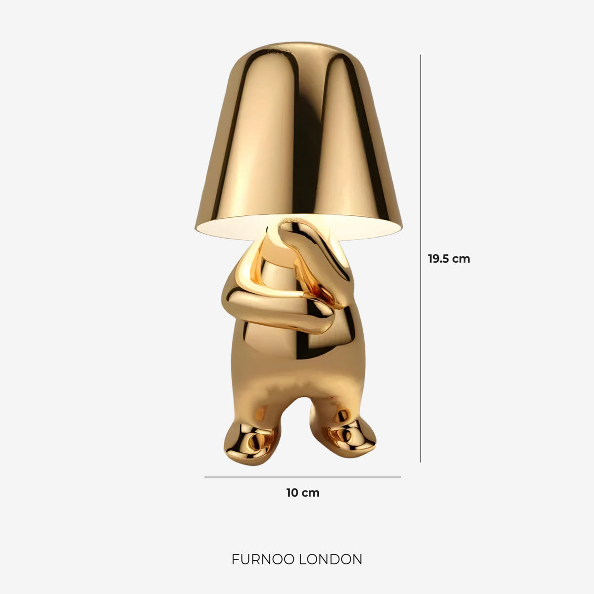 Lampe de table en métal sculpture figure lumière d’ambiance tactile dimmable LED veilleuse or argent design moderne décoratif | Sansoti