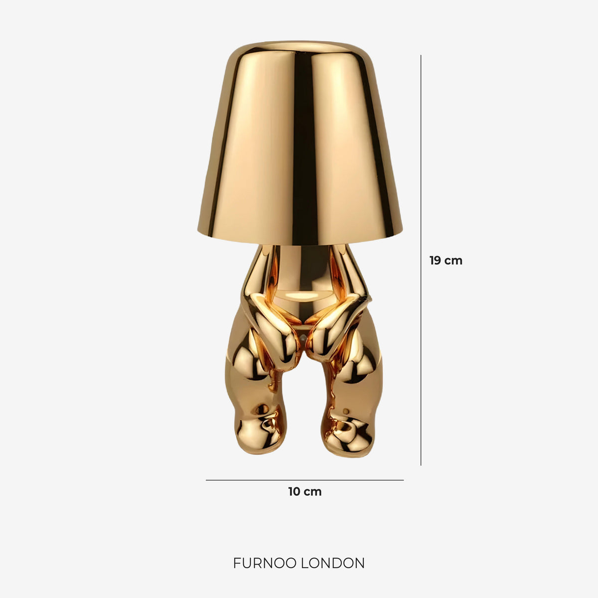 Lampe de table en métal sculpture figure lumière d’ambiance tactile dimmable LED veilleuse or argent design moderne décoratif | Sansoti