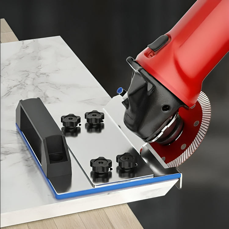 Tile Cutting Holder for Angle Grinder 45° Beveled Edges Stainless Steel Adjustable Precision Tile Work Bathroom Kitchen Renovation Compact Vibration-Free | Sansoti