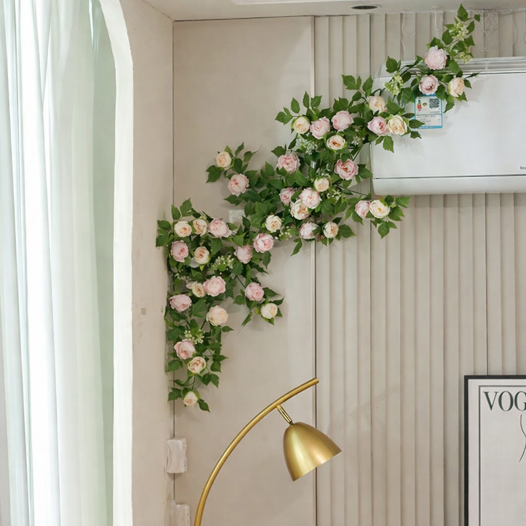 LED Lichtslinger met Roze Rozen voor Wanddecoratie – 5 Meter Sfeerlicht | Sansoti